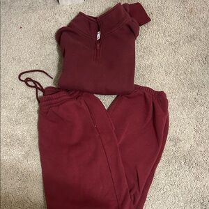 Nordstrom Burgundy Tracksuit Set